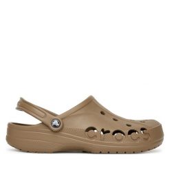 Klapki Crocs. Brązowe klapki męskie Crocs, bez wzorów, bez zapięcia. Za 159.99 zł.