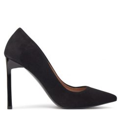 Czółenka R.Polański. Czarne czółenka damskie R.Polański, bez wzorów, bez obcasa, bez zapięcia. Za 359.99 zł.