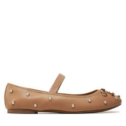 Baleriny Aldo. Brązowe balerinki damskie Aldo, bez wzorów, bez obcasa, bez zapięcia. Za 259.99 zł.
