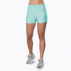 Spodenki damskie Mizuno Impulse Core. Niebieskie szorty damskie Mizuno, bez wzorów. Za 109.99 zł.