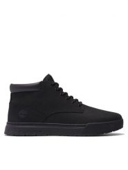 Timberland Trzewiki Maple Grove Lthr Chk TB0A658N0011 Czarny. Czarne botki męskie Timberland, bez wzorów, z nubiku, bez obcasa, bez zapięcia. Za 609.99 zł.
