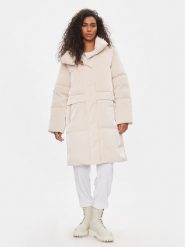Calvin Klein Jeans Płaszcz zimowy J20J222172 Écru Oversize. Płaszcze damskie Calvin Klein Jeans, na zimę, m, bez wzorów, z jeansu, bez kołnierzyka, bez kaptura. Za 1,189.00 zł.