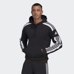 Bluza piłkarska męska adidas Squadra 21 Sweat Hoody. Białe bluzy męskie Adidas, m, bez wzorów, casualowe, bez ramiączek, bez kaptura. Za 142.99 zł.