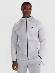 4F Bluza treningowa regular szybkoschnąca męska - szara XXL. Szare bluzy sportowe męskie 4F, m, bez wzorów, z dzianiny, z kapturem, do biegania. Za 249.99 zł.