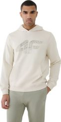 Bluza męska 4F M1585 kremowa 4FWSS25TSWSM1585 12S L. Białe bluzy męskie 4F, l, bez wzorów, bez ramiączek, bez kaptura. Za 204.23 zł.