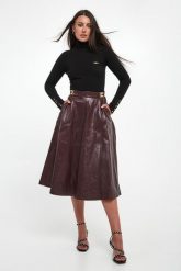 Spódnica midi z ekoskóry ELISABETTA FRANCHI. Spódnice damskie Elisabetta Franchi, bez wzorów, midi. Za 2,129.00 zł.