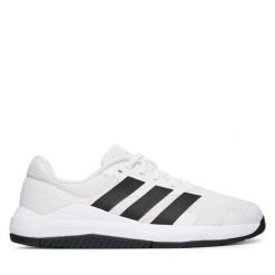 Buty na siłownię adidas. Białe obuwie sportowe damskie Adidas, bez wzorów, bez zapięcia, na fitness i siłownię. Za 279.99 zł.