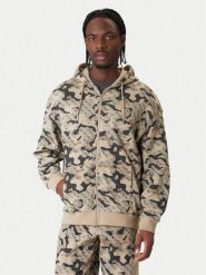 Guess Bluza Z6RQ04 K9YI1 Beżowy Regular Fit. Brązowe bluzy męskie Guess, m, z aplikacjami, z bawełny, bez ramiączek, bez kaptura. Za 439.99 zł.