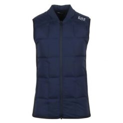 Kurtka puchowa bez rękawów EA7 Emporio Armani. Niebieskie kurtki męskie Emporio Armani Connected, na zimę, m, bez wzorów, z materiału, bez kaptura. Za 715.50 zł.
