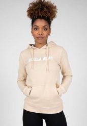 Charlotte Bluza z kapturem - Beżowy. Brązowe bluzy damskie GORILLA WEAR, m, bez wzorów, z bawełny, bez ramiączek, z kapturem. Za 287.85 zł.