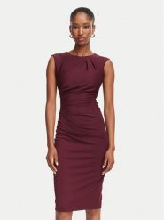 Rinascimento Sukienka koktajlowa CFC0130273003 Bordowy Slim Fit. Czerwone sukienki damskie Rinascimento, xs, bez wzorów, z syntetyku, wizytowe, bez kołnierzyka, bez ramiączek. Za 469.99 zł.