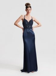 Hey Kyla Sukienka wieczorowa 5AG030HK Granatowy Slim Fit. Niebieskie sukienki damskie Hey Kyla, bez wzorów, z syntetyku, wizytowe, bez kołnierzyka, bez ramiączek. Za 1,019.00 zł.