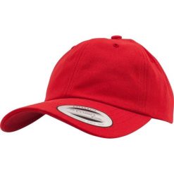 Niskoprofilowa Czapka Z Daszkiem Dla Dorosłych Unisex Classic Cotton Twill. Czerwone czapki damskie FLEXFIT, bez wzorów. Za 67.99 zł.