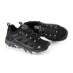 Buty turystyczne niskie unisex Alpine Pro Uhese. Czarne buty zimowe męskie Alpine Pro, bez wzorów, bez obcasa, bez zapięcia. W wyprzedaży za 279.00 zł.