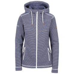 Bluza damska z kapturem Trespass Rootless. Niebieskie bluzy damskie Trespass, l, bez wzorów, z polaru, bez ramiączek, z kapturem. Za 263.99 zł.