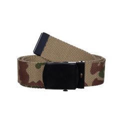 Pasek parciany camouflage. Brązowe spodnie sportowe damskie MFH MAX FUCHS, bez wzorów, sportowe, trekkingowe. Za 35.99 zł.
