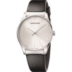 Calvin Klein Classic Too Zegarek Czarny Srebrny. Czarne zegarki męskie Calvin Klein, bez wzorów, z materiału, metalowe. Za 779.95 zł.