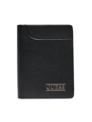 Guess Portfel New Boston Slg SMNEBR LEA46 Czarny. Czarne portfele męskie Guess, z aplikacjami, ze skóry. Za 229.99 zł.