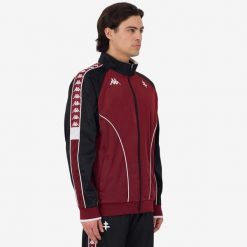 Veste FC Metz Jiwon. Czerwone bluzy męskie Kappa, bez wzorów, sportowe, bez ramiączek, bez kaptura. Za 447.50 zł.