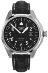 Zegarek męski Aviator V.1.38.0.315.4 czarny. Czarne zegarki męskie AVIATOR, bez wzorów. Za 1,590.00 zł.