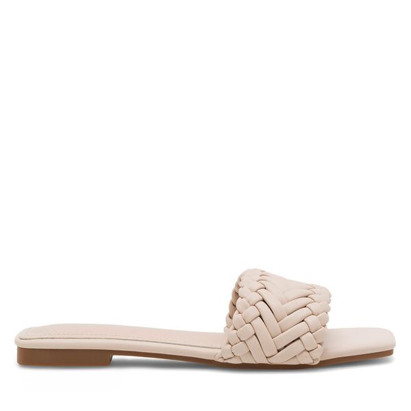 Klapki DeeZee. Brązowe klapki damskie DeeZee, bez wzorów, bez obcasa, bez zapięcia. Za 69.99 zł.