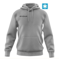 Bawełniana bluza Givova Hoodie szara. Czarne bluzy damskie Givova, bez wzorów, z bawełny, sportowe, bez ramiączek, bez kaptura. Za 102.24 zł.