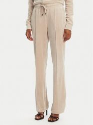 Juicy Couture Spodnie dresowe Tina JCAPW045 Beżowy Regular Fit. Brązowe spodnie dresowe damskie Juicy Couture, bez wzorów, z dresówki. Za 199.99 zł.