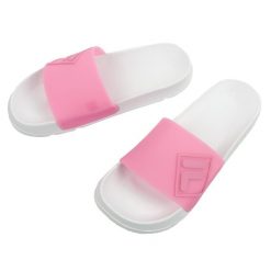 Klapki sportowe damskie Fila Morro. Białe klapki damskie Fila, bez wzorów, z gumy, sportowe, bez obcasa, bez zapięcia. Za 99.00 zł.