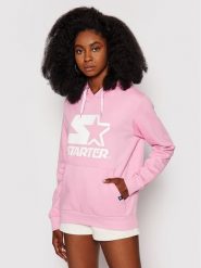 Starter Bluza SDG-001-BD Różowy Regular Fit. Czerwone bluzy damskie Starter, s, bez wzorów, z bawełny, bez ramiączek, bez kaptura. Za 189.99 zł.
