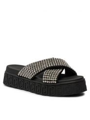 Liu Jo Klapki Lovely Sandal 02 BA4133 TX421 Czarny. Czarne klapki damskie Liu Jo, bez wzorów, z materiału, bez obcasa, bez zapięcia. Za 789.99 zł.