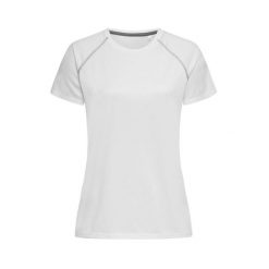 Koszulka Damska Active 140 Team Raglan. Białe bluzki damskie Stedman, xl, bez wzorów, sportowe, bez kołnierzyka, bez ramiączek. Za 48.99 zł.