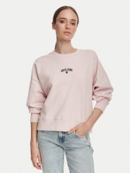 Guess Jeans Bluza W6YQ03 K3828 Różowy Regular Fit. Czerwone bluzy damskie Guess Jeans, l, z aplikacjami, z bawełny, bez ramiączek, bez kaptura. Za 299.99 zł.