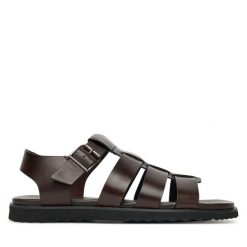 Sandały Aldo. Brązowe sandały męskie Aldo, bez wzorów, bez zapięcia. Za 369.99 zł.