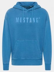 Mustang Bluza Eden 1014786 Niebieski Regular Fit. Niebieskie bluzy męskie Mustang, m, bez wzorów, z bawełny, bez ramiączek, bez kaptura. Za 329.99 zł.