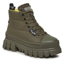 Trapery Palladium. Brązowe trapery damskie Palladium, bez zapięcia. Za 799.99 zł.
