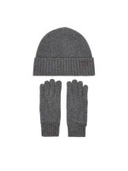 Barbour Zestaw Czapka i Rękawiczki Carlton MGS0091GY15 Szary. Szare rękawiczki męskie Barbour, bez wzorów, z materiału. Za 339.99 zł.