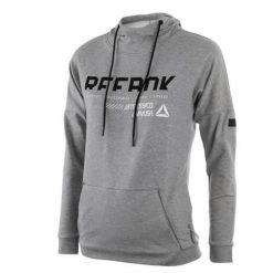 Bluza sportowa damska Reebok Workout Ready. Szare bluzy damskie Reebok, s, bez wzorów, z materiału, eleganckie, bez ramiączek, z kapturem. Za 174.00 zł.