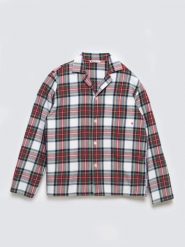 Koszula piżamowa biała w kratę Senmunis 100. Białe piżamy damskie BIG STAR, bez wzorów, z bawełny, bez ramiączek. Za 279.99 zł.