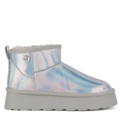 Śniegowce Eva Minge. Szare śniegowce damskie Eva Minge, bez zapięcia. Za 265.99 zł.