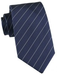 Elegancki Krawat Chattier - Granatowy w Prążek. Niebieskie krawaty i muchy Chattier, bez wzorów, z tkaniny, eleganckie. Za 55.00 zł.