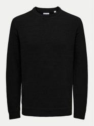 Only & Sons Sweter Sethan 22029788 Czarny Regular Fit. Czarne swetry męskie Only & Sons, m, bez wzorów, z syntetyku, bez kołnierzyka, bez ramiączek. Za 159.99 zł.
