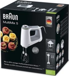 Mikser Braun Braun hand mixer HM 5137 750 W white - MultiMix 5. Białe miksery BRAUN. Za 356.40 zł.