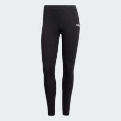 Legginsy Essentials Linear Cotton. Białe legginsy damskie Adidas, bez wzorów, z bawełny. Za 119.00 zł.