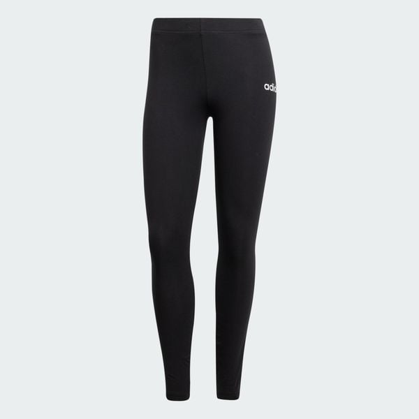 Legginsy Essentials Linear Cotton. Czarne legginsy damskie Adidas, bez wzorów, z bawełny. Za 119.00 zł.