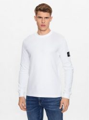 Calvin Klein Jeans Bluza J30J323485 Biały Regular Fit. Białe bluzy męskie Calvin Klein Jeans, m, bez wzorów, z bawełny, bez ramiączek, bez kaptura. Za 189.99 zł.