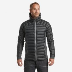 Kurtka narciarska męska Wedze FR900 light. Szare kurtki sportowe męskie SIMOND, l, bez wzorów, z materiału, bez kaptura, narciarskie. Za 299.99 zł.