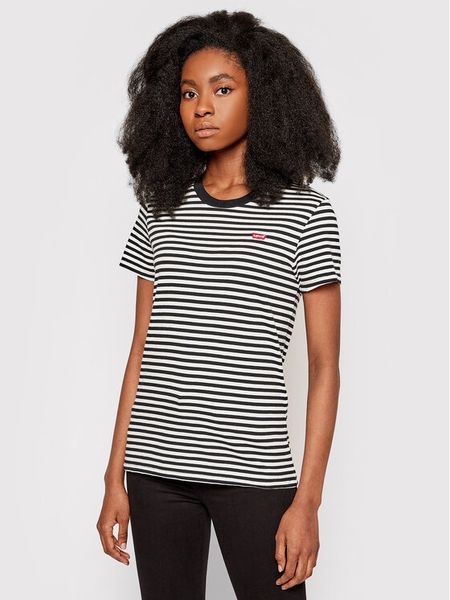 Levi's® T-Shirt The Perfect 39185-0087 Czarny Regular Fit. Czarne t-shirty damskie s, bez wzorów, z bawełny, bez kołnierzyka, bez ramiączek. Za 69.99 zł.