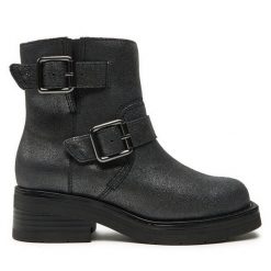 Botki Clarks. Szare botki damskie Clarks, bez wzorów, bez obcasa, na płaskiej podeszwie, bez zapięcia. Za 649.99 zł.