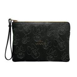 Podróżna torba toaletowa Cerda Disney Minnie. Czarne torby podróżne damskie Cerda, bez wzorów, z materiału. Za 65.95 zł.