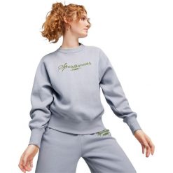 Bluza Puma Classics Relaxed Crew, Kobiety. Szare bluzy damskie Puma, bez wzorów, z bawełny, bez ramiączek, bez kaptura. Za 290.00 zł.
